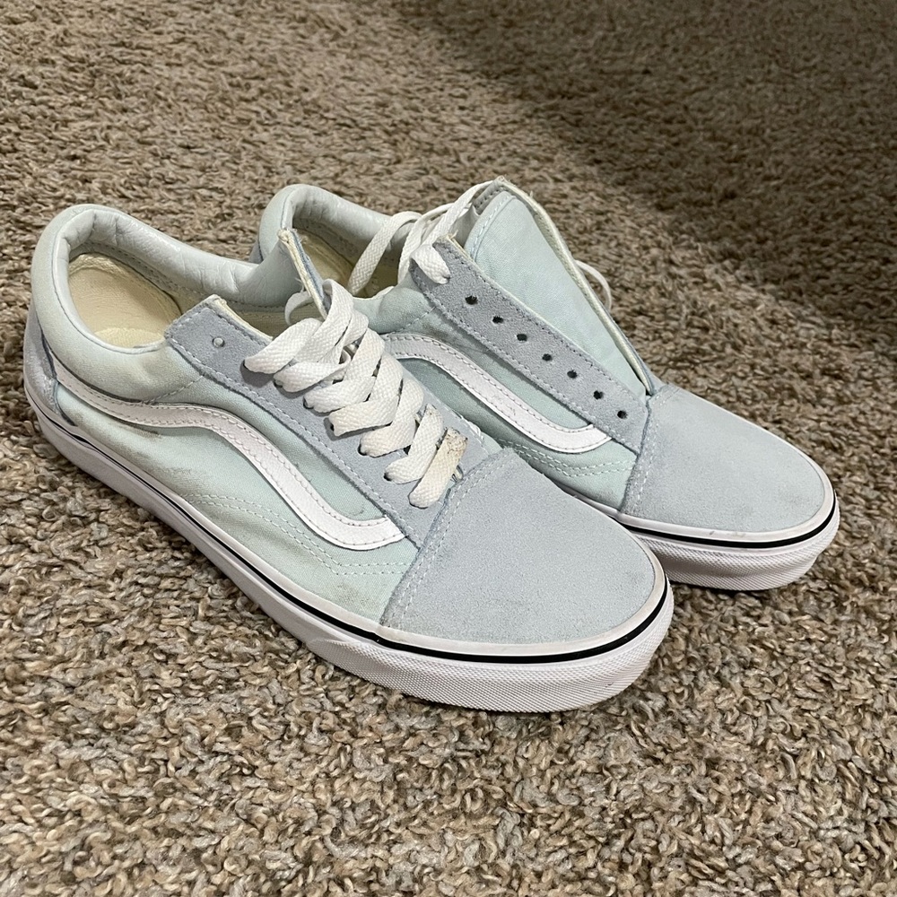Baby Blue Old School Vans - Picture 2 of 3